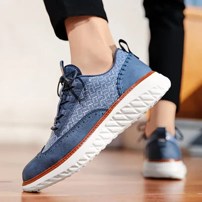 Luxe Woven Leather Hybrid Sneakers