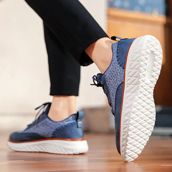 Luxe Woven Leather Hybrid Sneakers