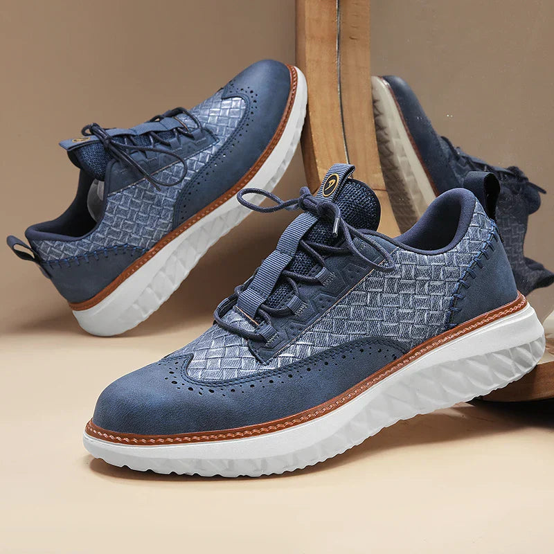 Luxe Woven Leather Hybrid Sneakers