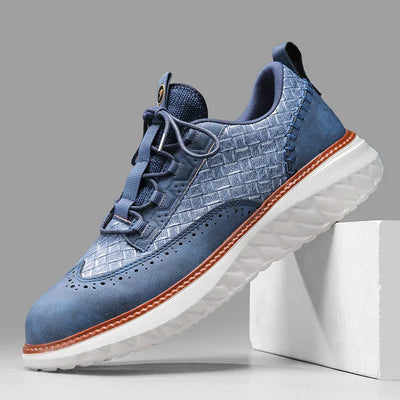 Luxe Woven Leather Hybrid Sneakers